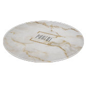 Goldeffekt Marmormor Personalisierter Hochzeitssaf Schneidebrett (Ecke)