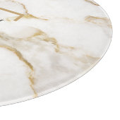 Goldeffekt Marmormor Personalisierter Hochzeitssaf Schneidebrett (Ecke)