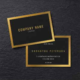 Goldeffekt, schwarzer Hintergrund mit dickem Goldr Visitenkarte