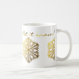 Goldeffekt und -WEISS ließen es schneien Tasse
