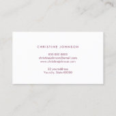 Goldeffektdesign für lila und Imitate Visitenkarte (Rückseite)