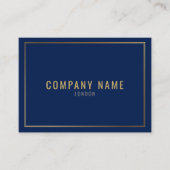 Goldeffektgrenze, blau beruflich visitenkarte (Vorderseite)