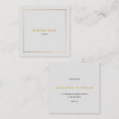 Goldeffektgrenze Quadratische Visitenkarte (Vorne/Hinten)