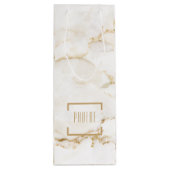 Goldeffektkarton mit personalisiertem Namen Geschenktüte Für Weinflaschen (Rückseite)