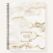 Goldeffektkarton mit personalisiertem Namen Notizblock (Vorderseite)