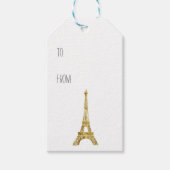 GoldEiffelturm Geschenkanhänger (Vorderseite)