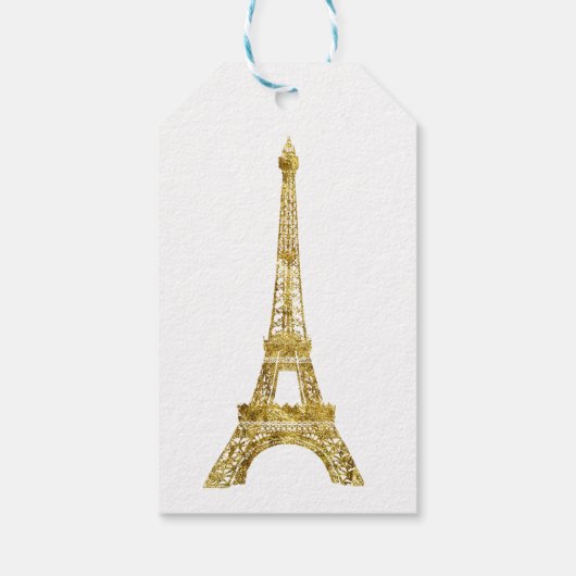 GoldEiffelturm Geschenkanhänger (Rückseite)