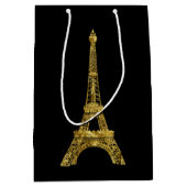GoldEiffelturm Mittlere Geschenktüte (Vorderseite)