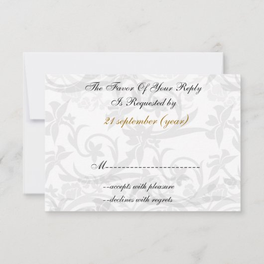 goldeiffes Turm französischer uAwg 3,5 x 5 RSVP Karte (Rückseite)