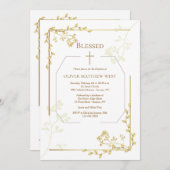 Goldeinladung Einladung (Vorne/Hinten)