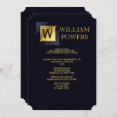 Goldeinladung Einladung (Vorne/Hinten)