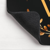 Goldel Floral Monogram Mousepad (Ecke)