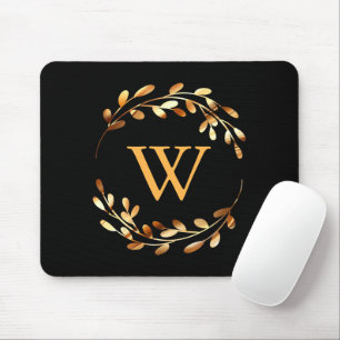 Goldel Floral Monogram Mousepad