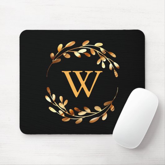 Goldel Floral Monogram Mousepad (Mit Mouse)