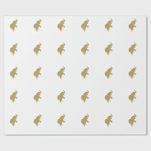 Goldelefant Geschenkpapier (Flach)