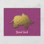 Goldelefant Postkarte (Vorderseite)