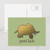 Goldelefant Postkarte (Vorne/Hinten)