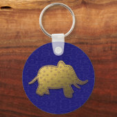 Goldelefant Schlüsselanhänger (Vorderseite)