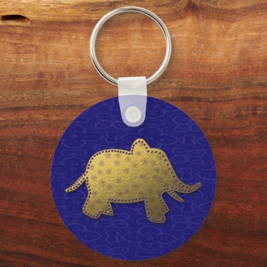 Goldelefant Schlüsselanhänger (Vorderseite)