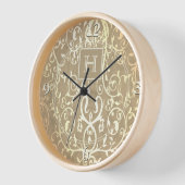 Goldelegante Monogram-Uhr Geblüht Uhr (Winkel)