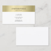 Goldelegantes modernes einfaches berufliches visitenkarte (Vorne/Hinten)