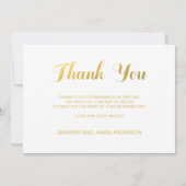 GOLDeleganz WEDDING %PIPE% DANKT IHNEN FOTO-KARTE Dankeskarte (Rückseite)