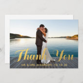 GOLDeleganz WEDDING %PIPE% DANKT IHNEN FOTO-KARTE Dankeskarte (Vorne/Hinten)