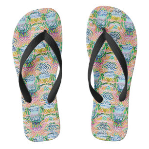 Goldelfenbein dunkelblau hellgrün badesandalen