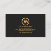 Goldelsäule Exquisiter Black Chauffeur Visitenkarte (Rückseite)