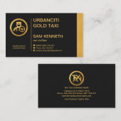 Goldelsäule Exquisiter Black Chauffeur Visitenkarte (Vorne/Hinten)