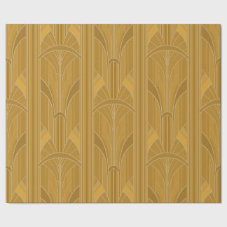 Golden20er Art Deco - Gelbgold Geschenkpapier