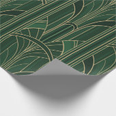 Golden20s Art Deco - Emerald Green Geschenkpapier (Ecke)