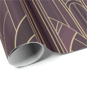 Golden20s Art Deco - Lila Lilac Geschenkpapier (Rolleneckpunkt)