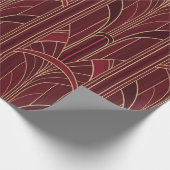 Golden20s Art Deco - Ruby Red Geschenkpapier (Ecke)