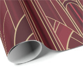 Golden20s Art Deco - Ruby Red Geschenkpapier (Rolleneckpunkt)
