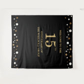 Golden 15-jähriges Corporate Foto Wandteppich (Vorderseite (Horizontal))