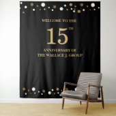 Golden 15-jähriges Corporate Foto Wandteppich (Beispiel)