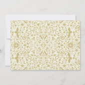 Golden 1920er Jahre Art-Déco-Hochzeit Einladung (Rückseite)