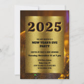 GOLDEN 2025 Neujahrsfeier Einladung (Vorderseite)