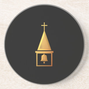 Golden "3-D" Bell Tower Getränkeuntersetzer