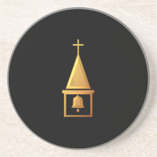 Golden "3-D" Bell Tower Getränkeuntersetzer