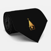 Golden "3-D" Bell Tower Krawatte (Gerollt)
