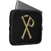 Golden "3-D" Chi-Rho 3 Laptopschutzhülle (Vorne Rechts)
