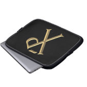 Golden "3-D" Chi-Rho 3 Laptopschutzhülle (Vorne Knopf)