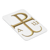 Golden "3-D" Chi-Rho mit Anchor 2 Magnet (Rechte Seite)