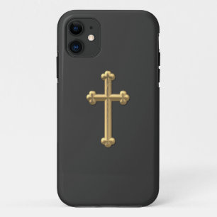 Golden "3-D" Cross 2 iPhone 11 Hülle