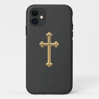 Golden "3-D" Cross 2 iPhone 11 Hülle
