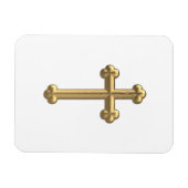 Golden "3-D" Cross 2 Magnet (Horizontal)