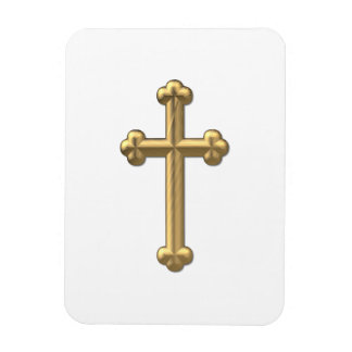 Golden "3-D" Cross 2 Magnet