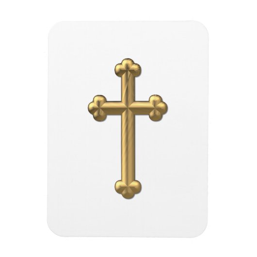 Golden "3-D" Cross 2 Magnet (Vertikal)